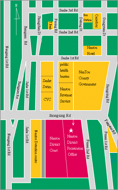 Nantou District Prosecutors Office Location Map