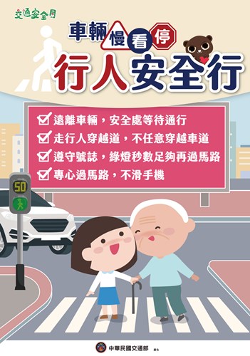 2024交通安全月海報行人版
